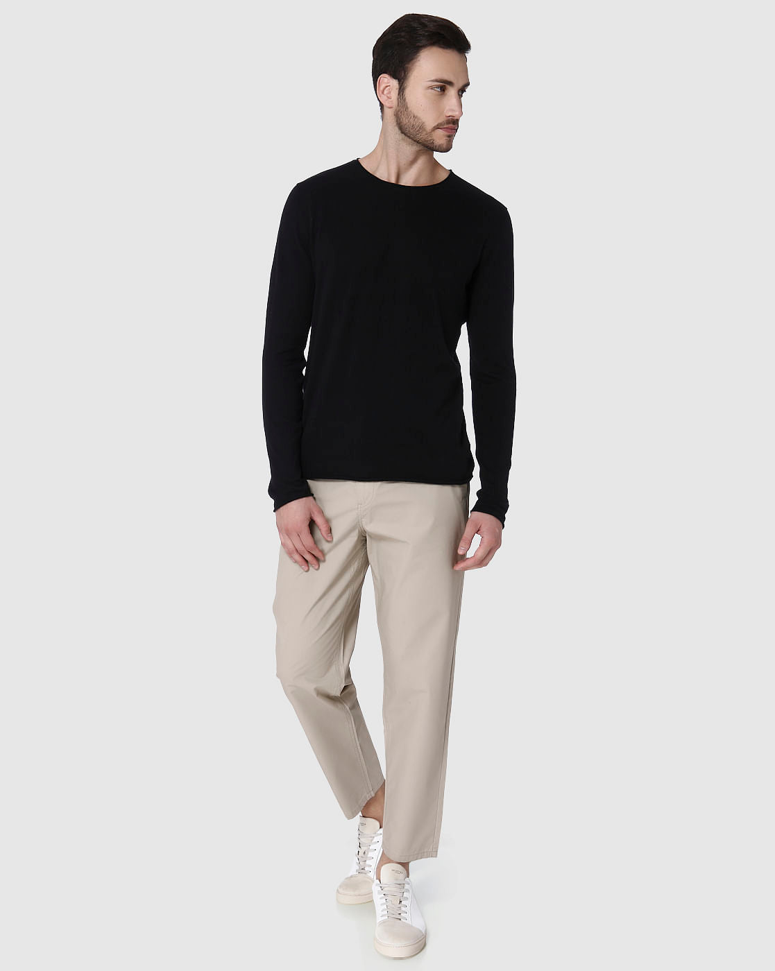 Black Crew Neck Pullover