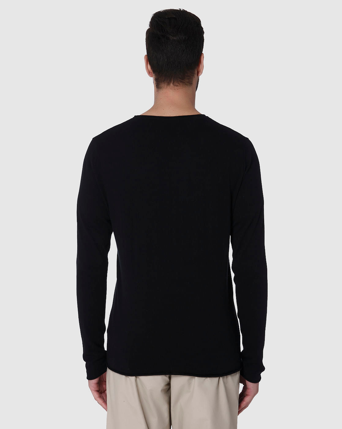 Black Crew Neck Pullover