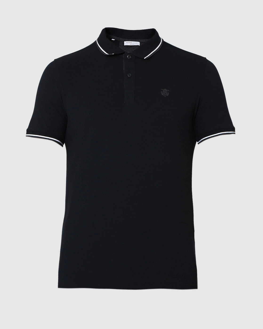 Black Polo Neck T-Shirt
