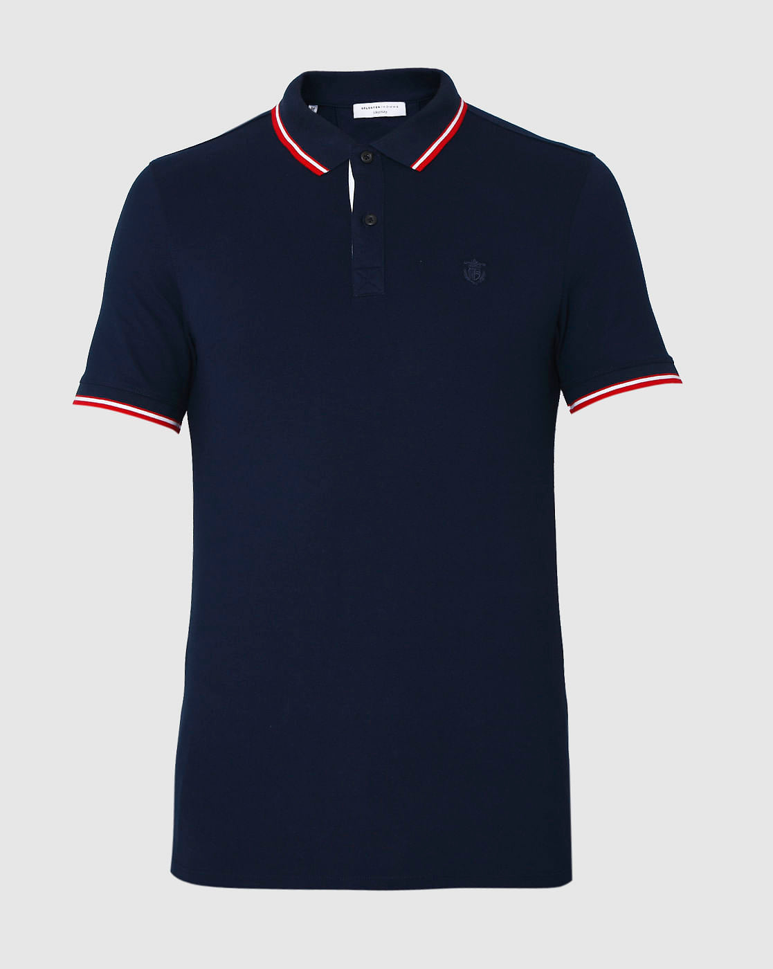 Blue Polo Neck T-Shirt