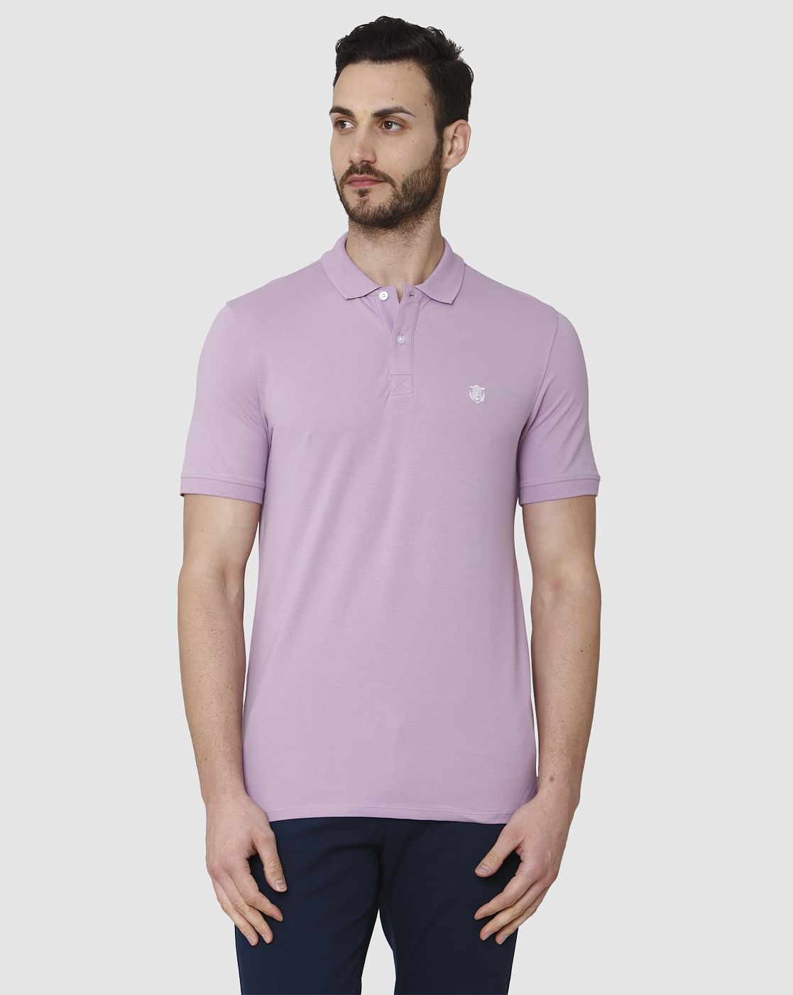 Purple Polo Neck T-Shirt