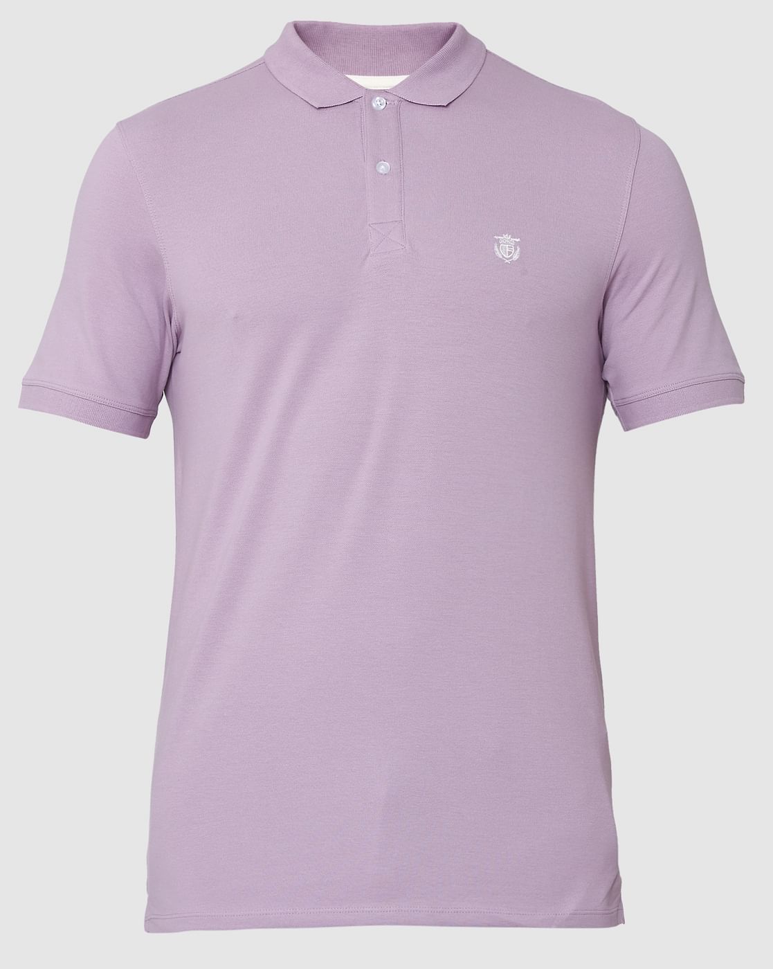 Purple Polo Neck T-Shirt