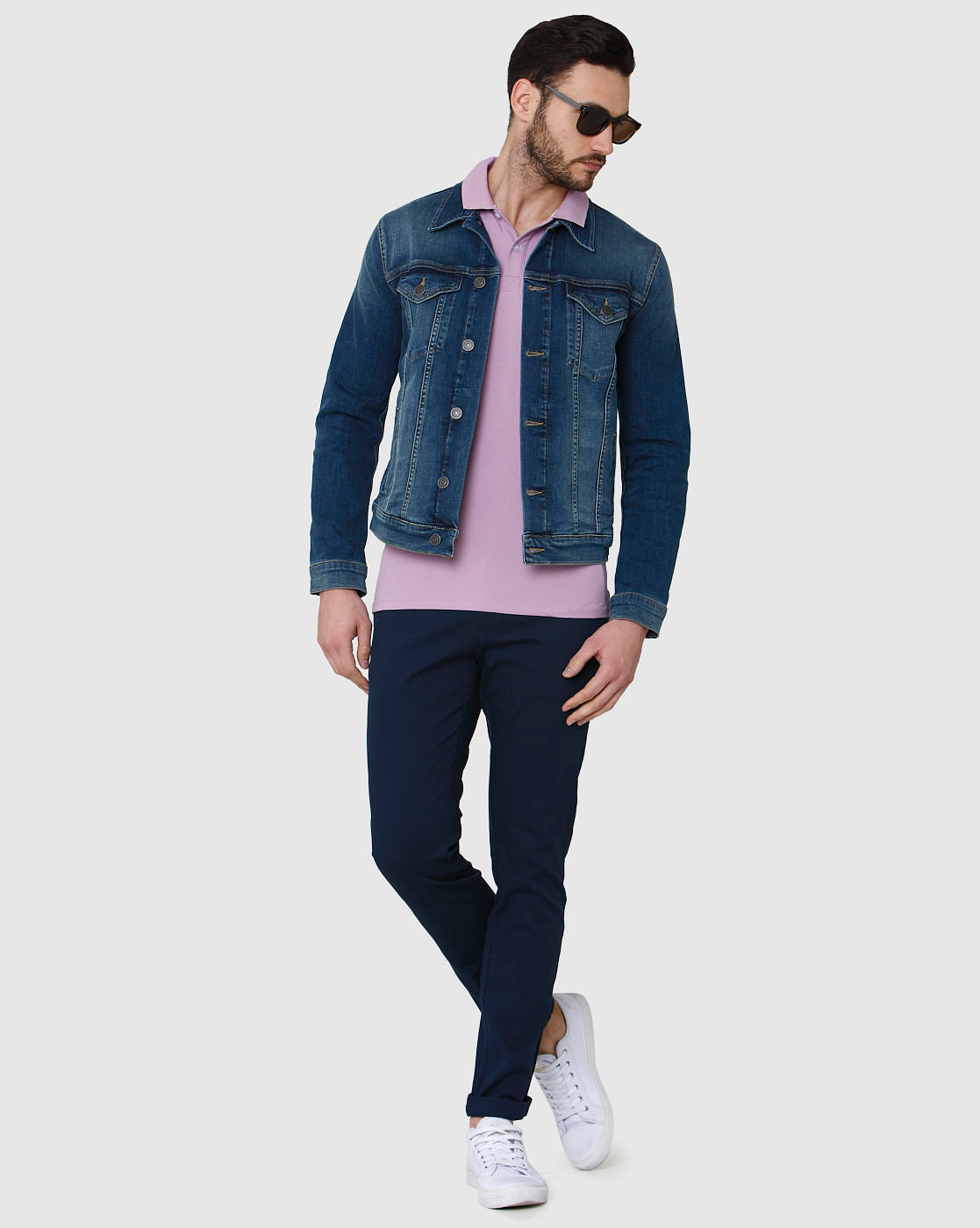 Purple Polo Neck T-Shirt