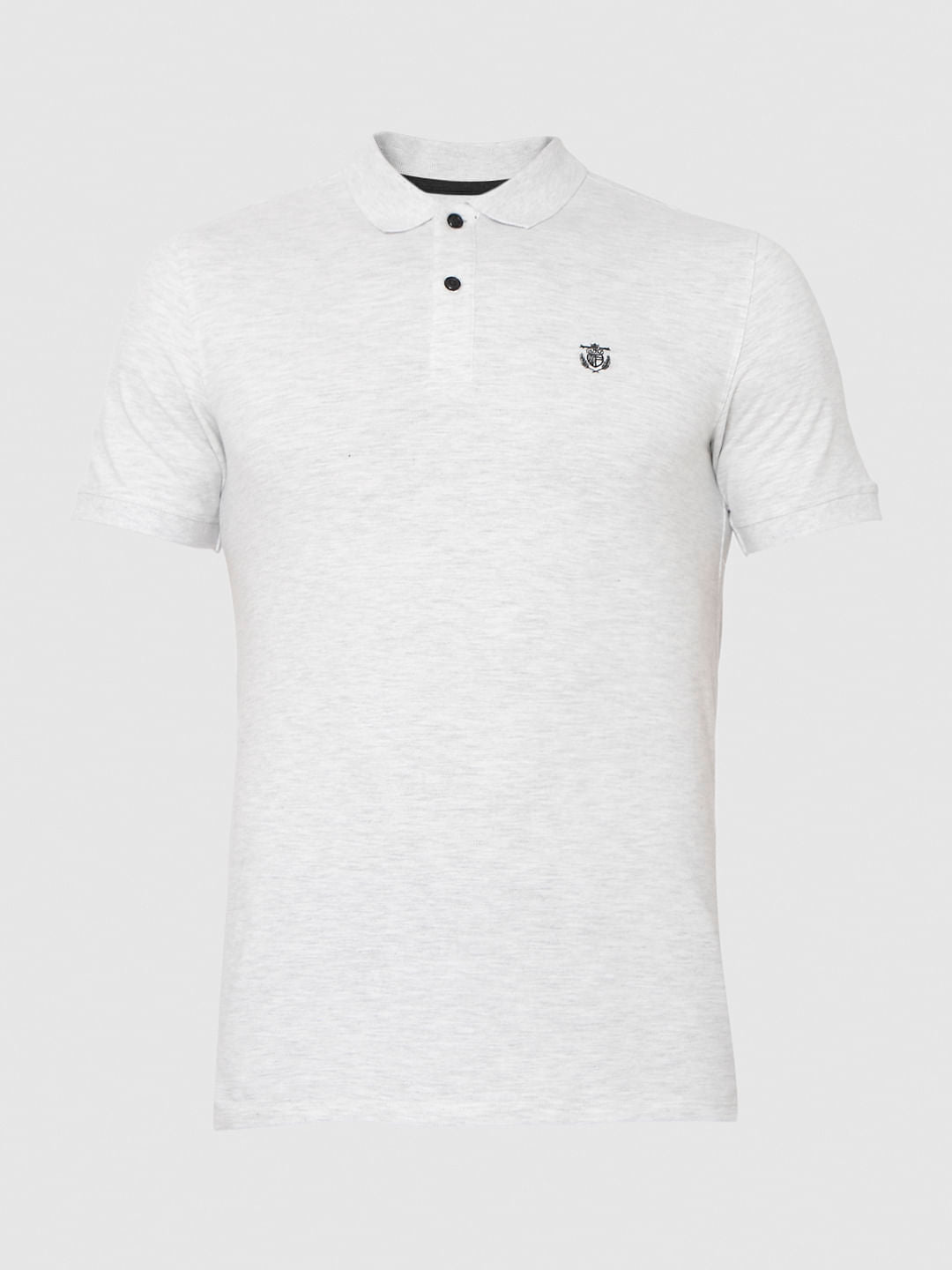 White Polo Neck T-Shirt