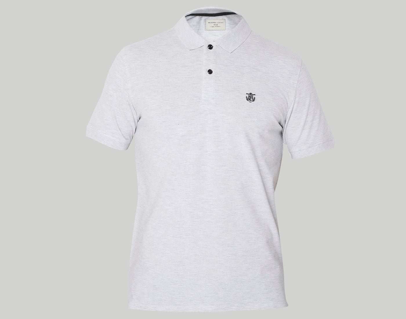 White Polo Neck T-Shirt
