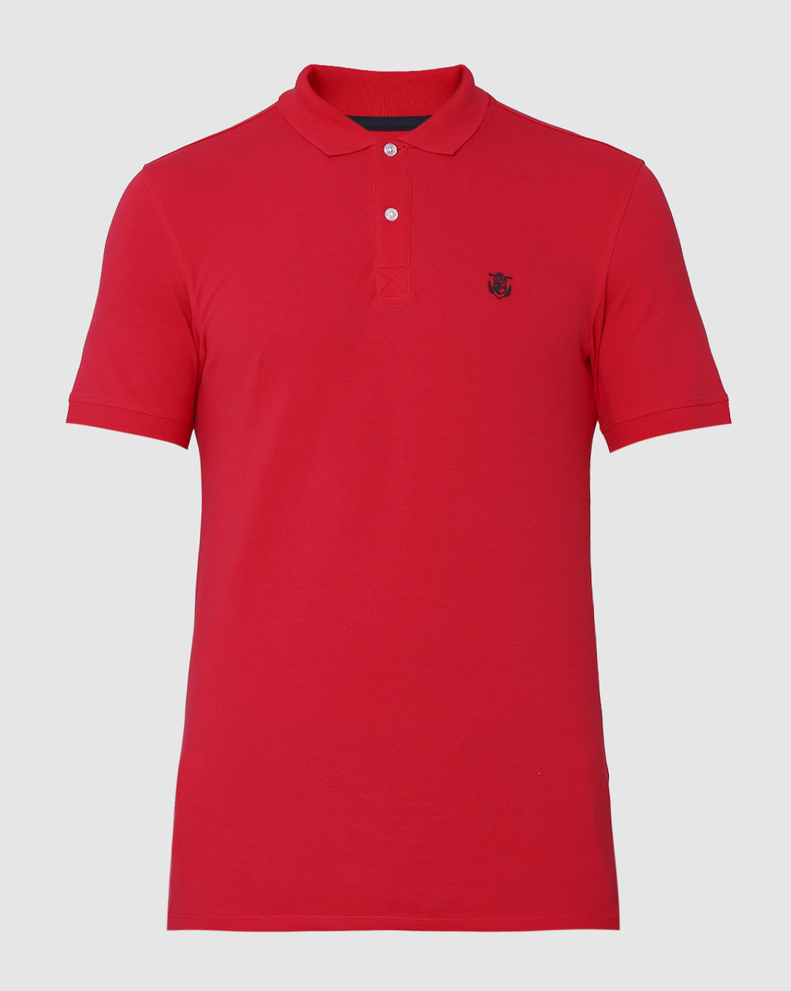 Red Polo Neck T-Shirt