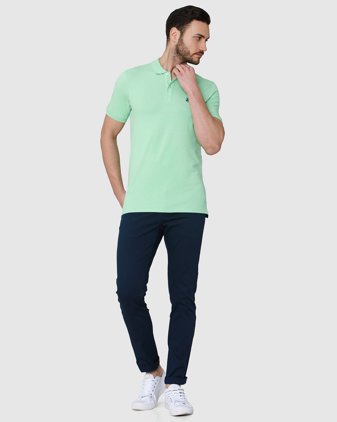 Green Polo Neck T-Shirt