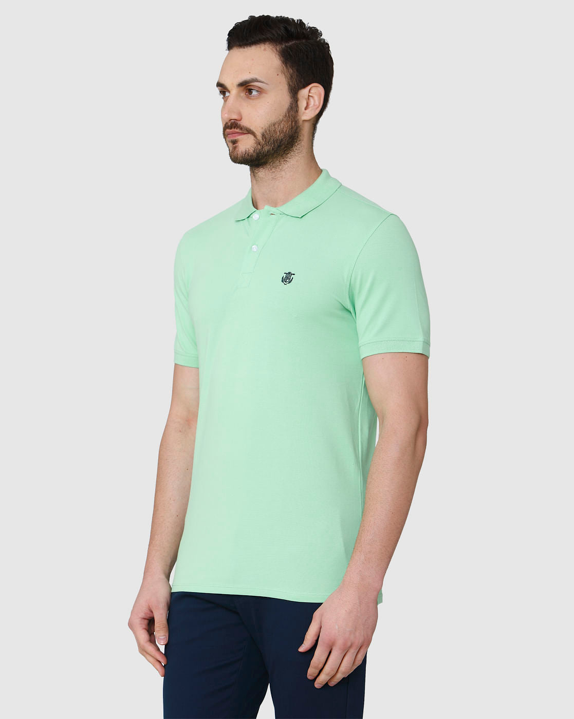 Green Polo Neck T-Shirt
