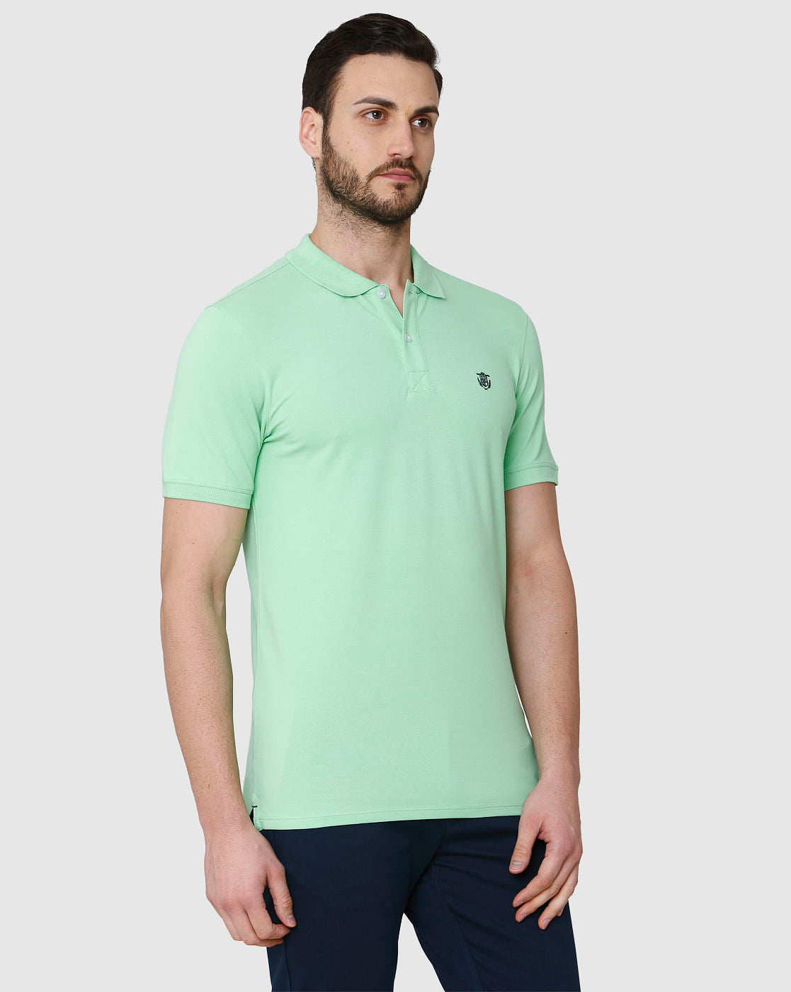 Green Polo Neck T-Shirt