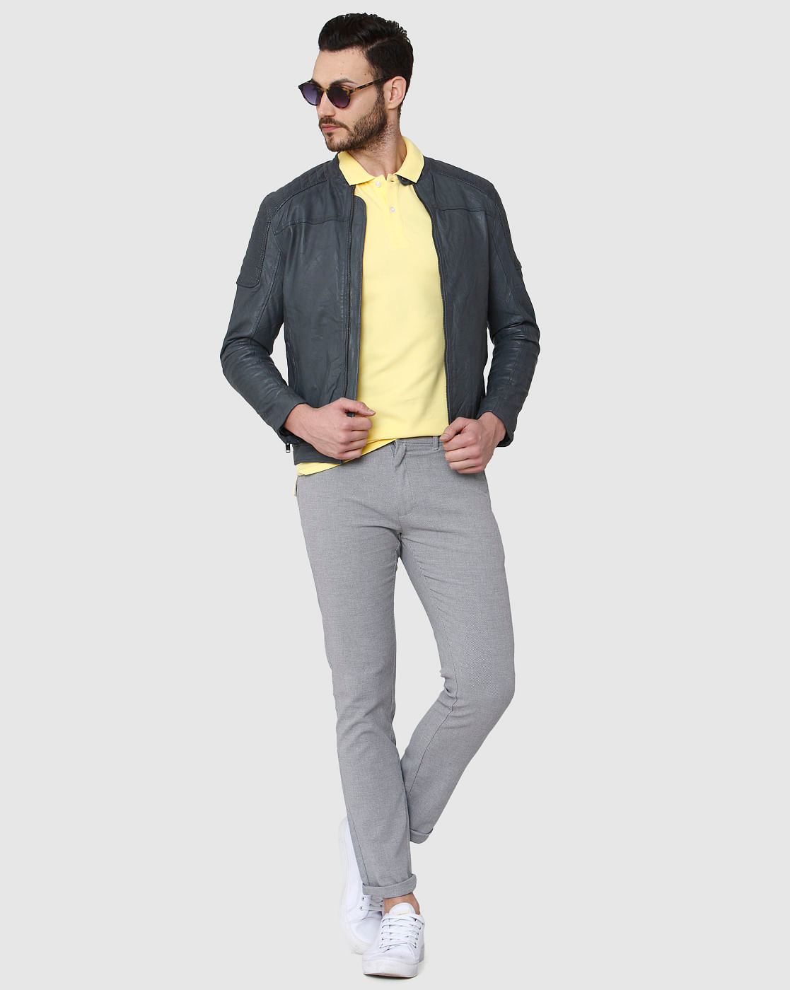 Yellow Polo Neck T-Shirt
