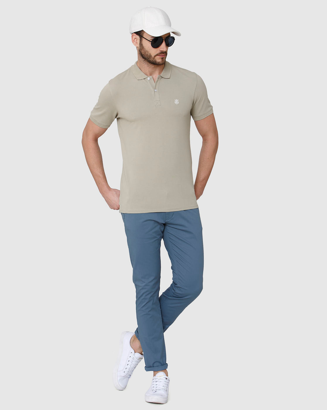 Brown Polo Neck T-Shirt