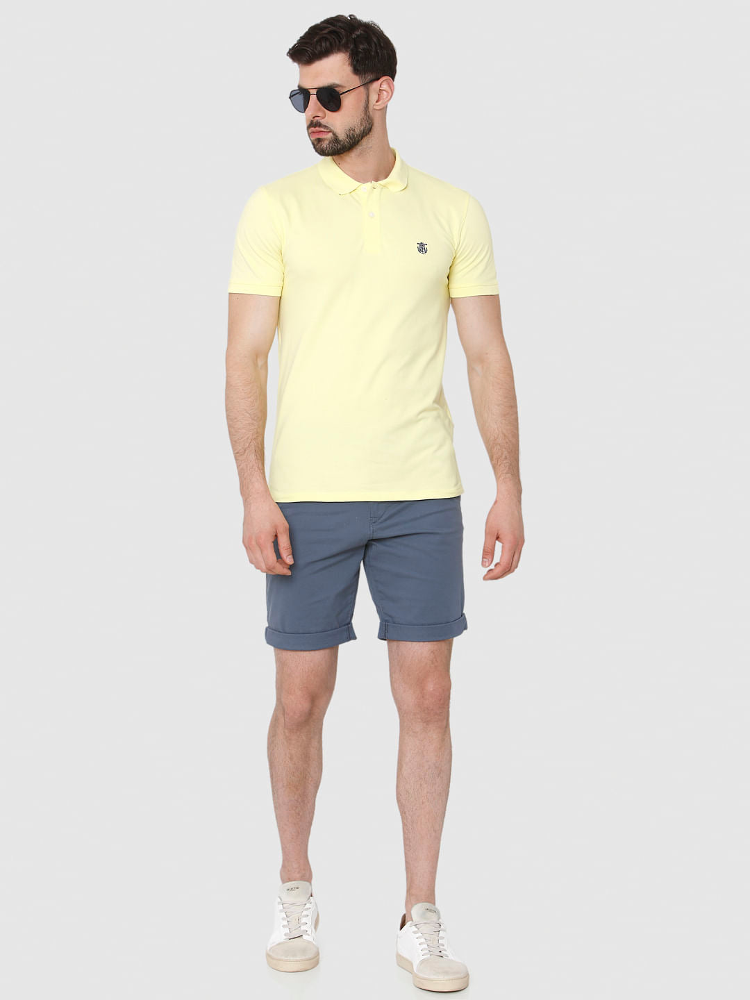Yellow Polo Neck T-Shirt