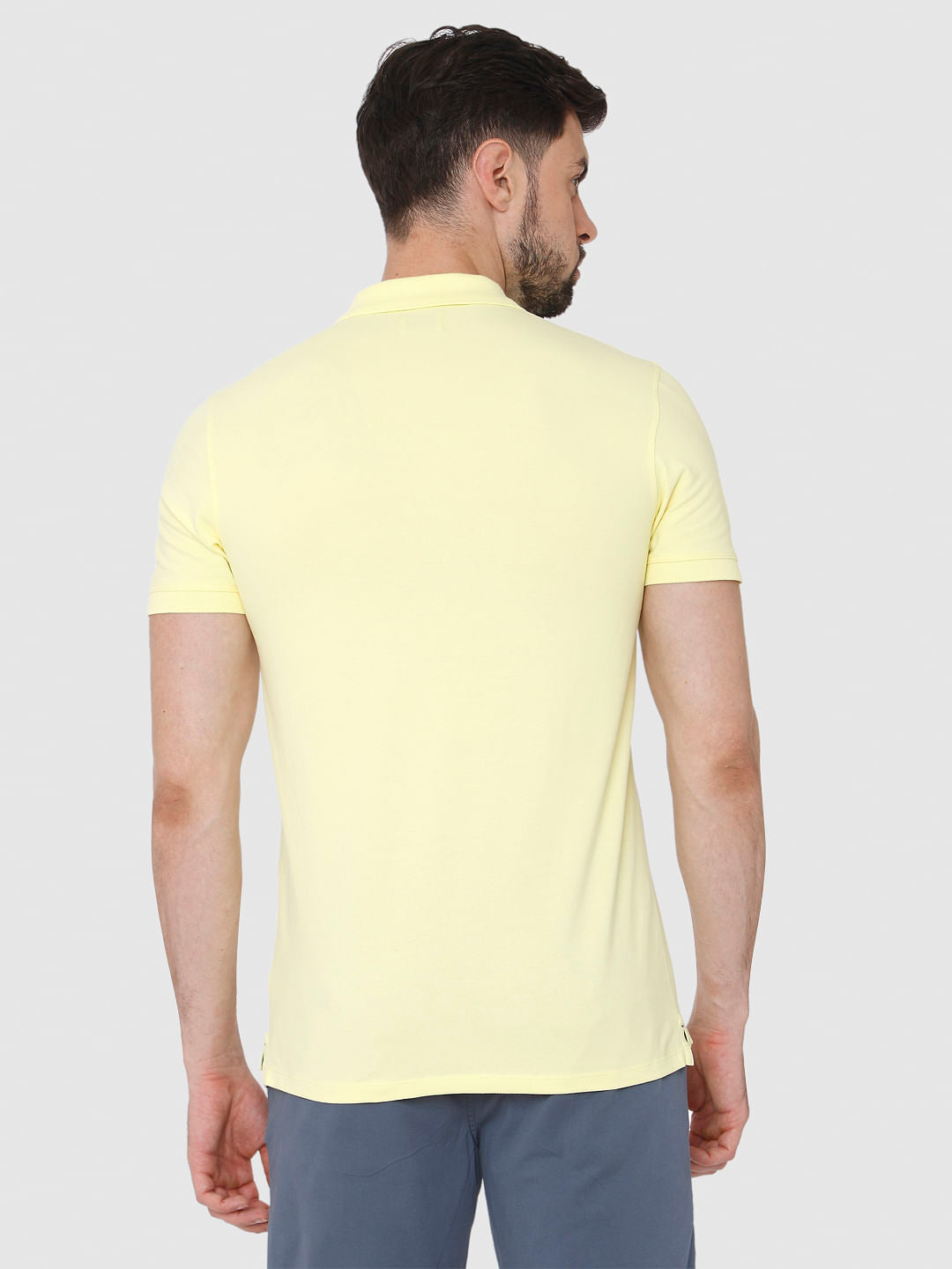 Yellow Polo Neck T-Shirt