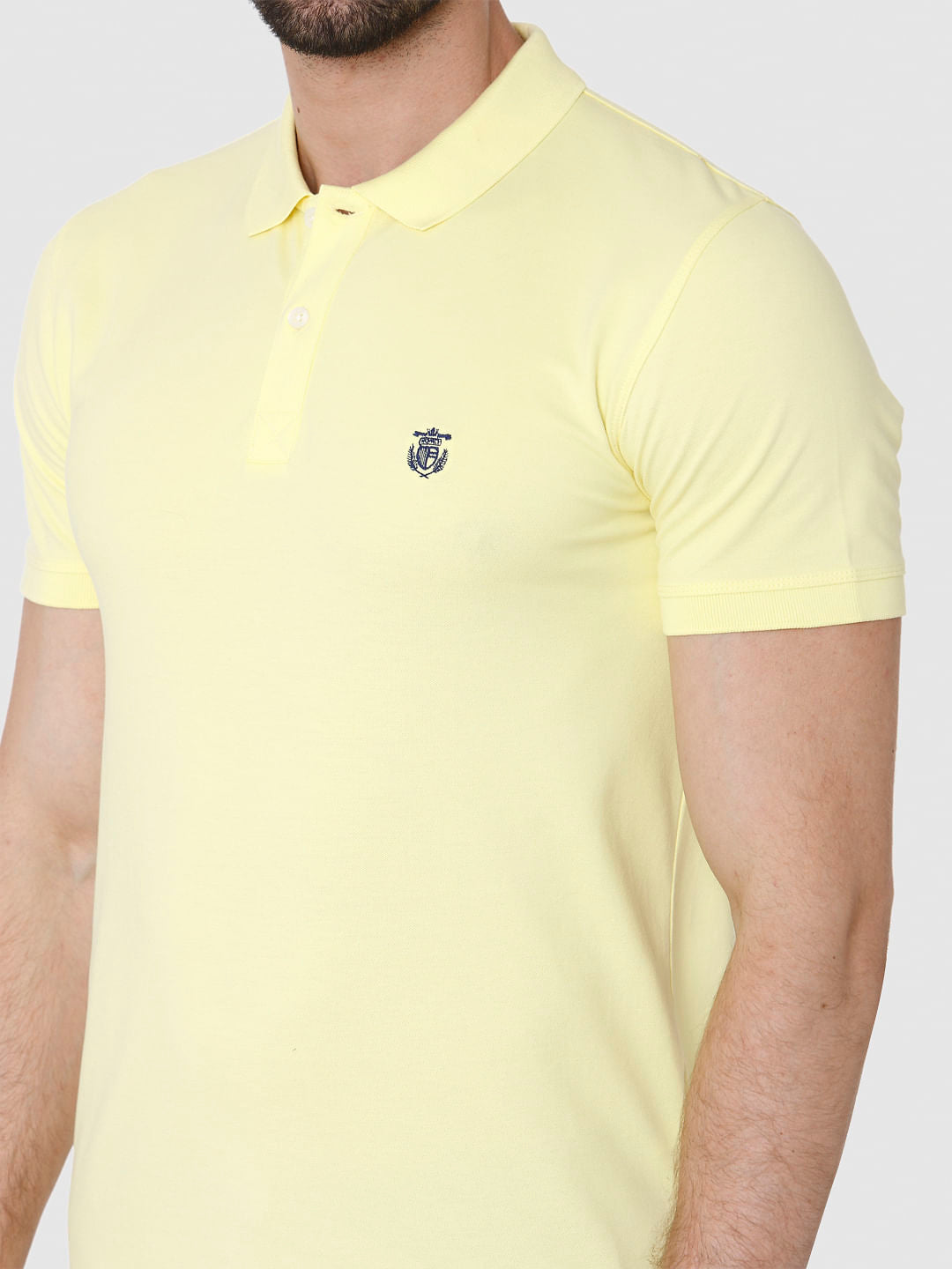 Yellow Polo Neck T-Shirt