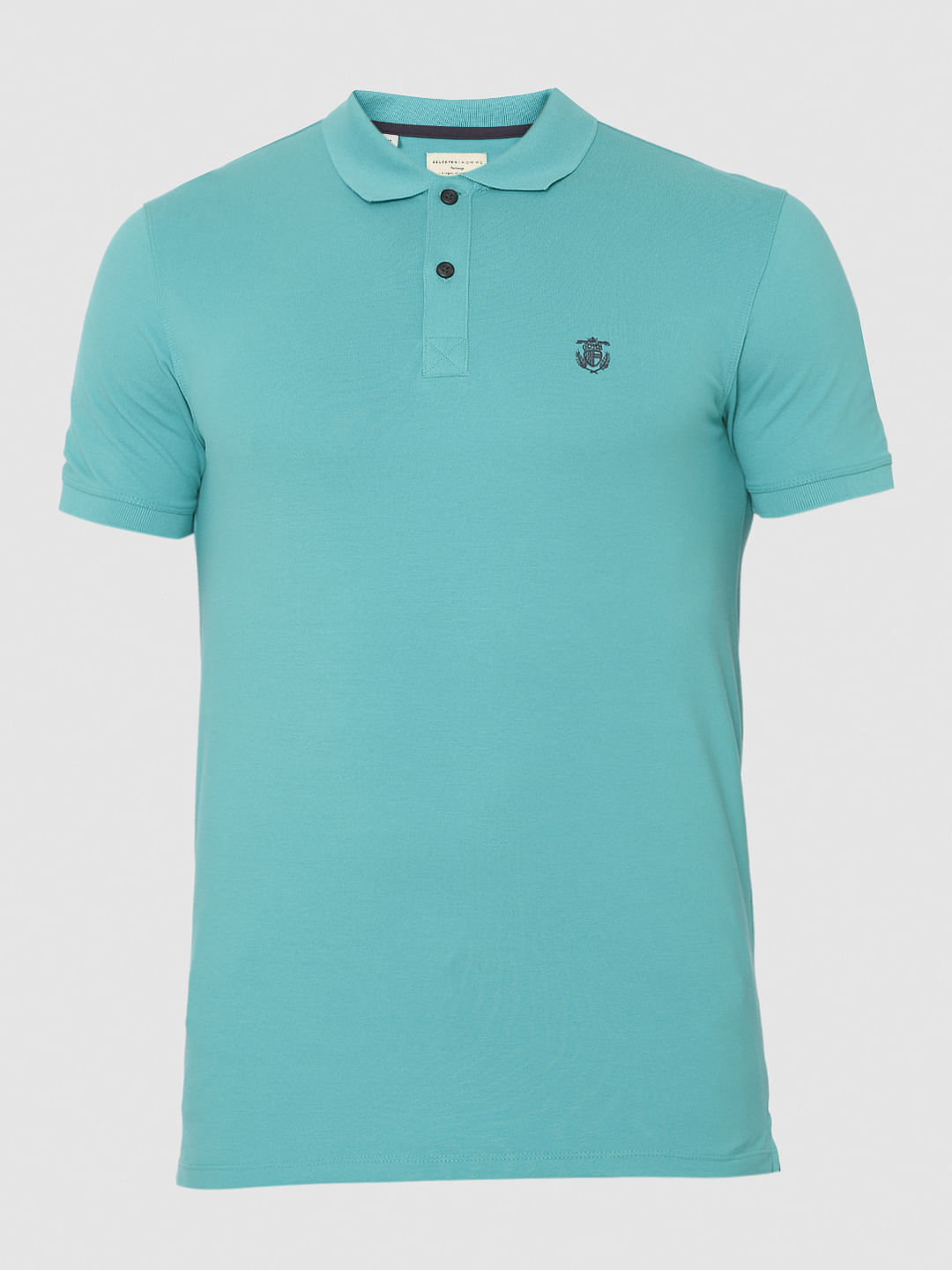 Turquoise Polo Neck T-Shirt