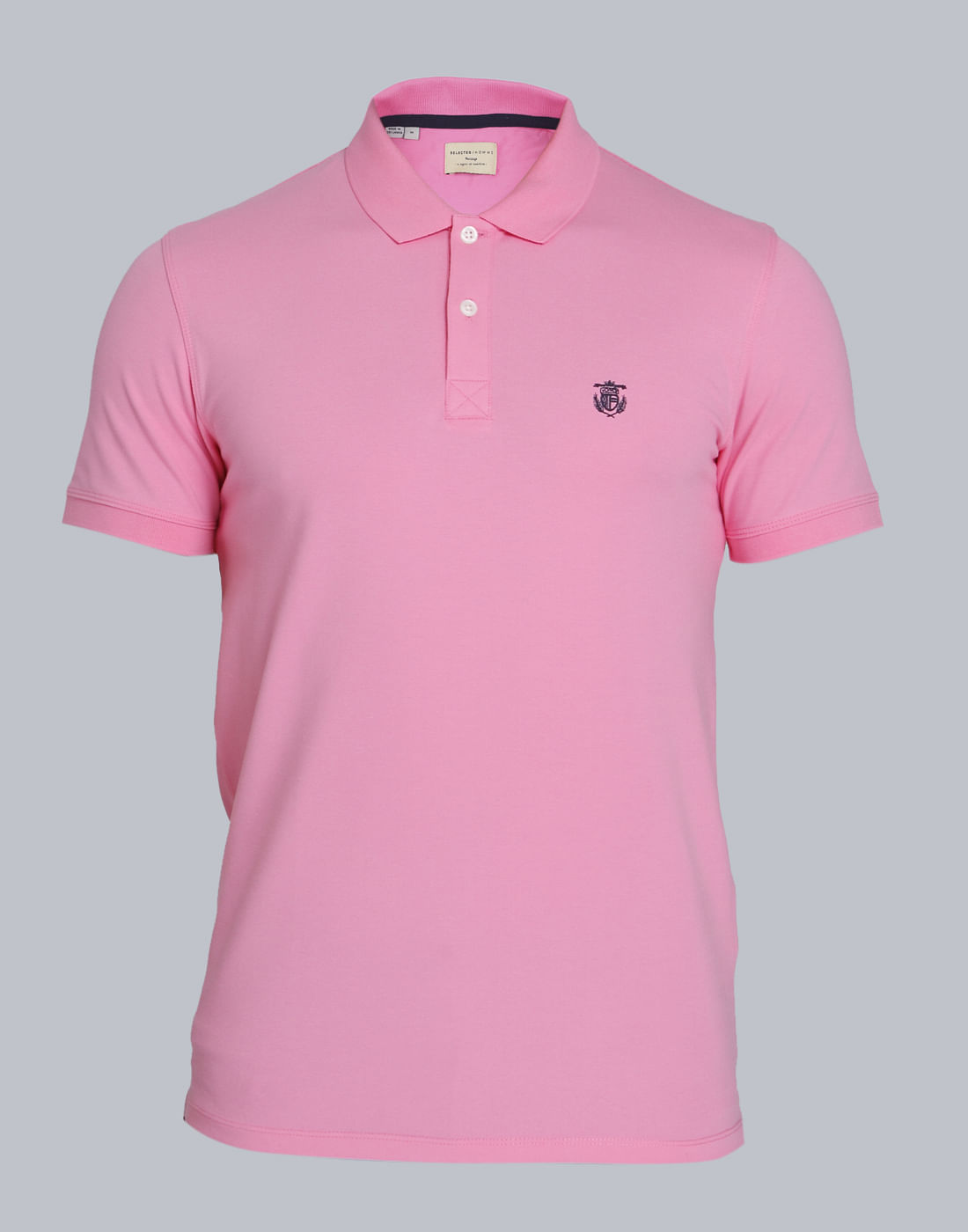 Pink Polo Neck T-Shirt