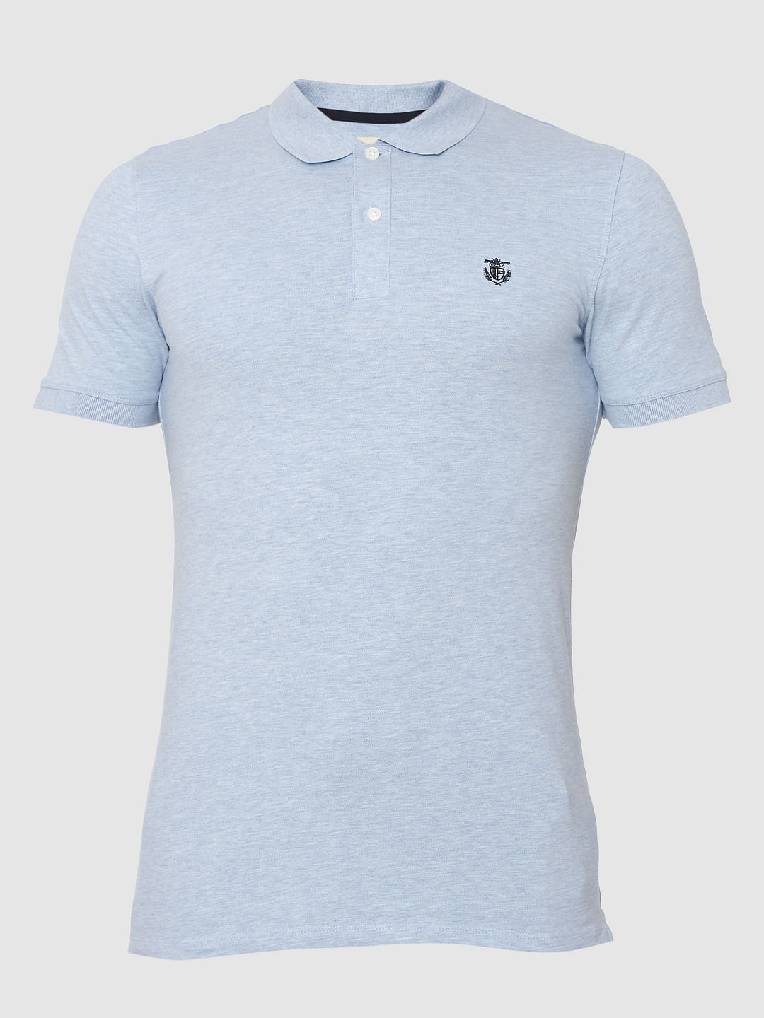 Light Blue Polo Neck T-Shirt