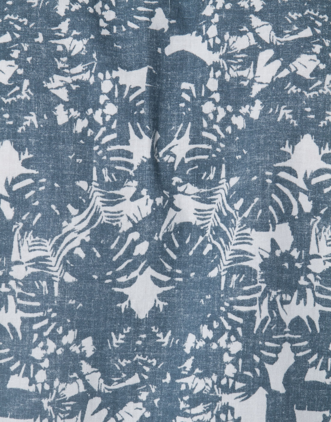 Teal Floral Print Short Sleeves Shirt
