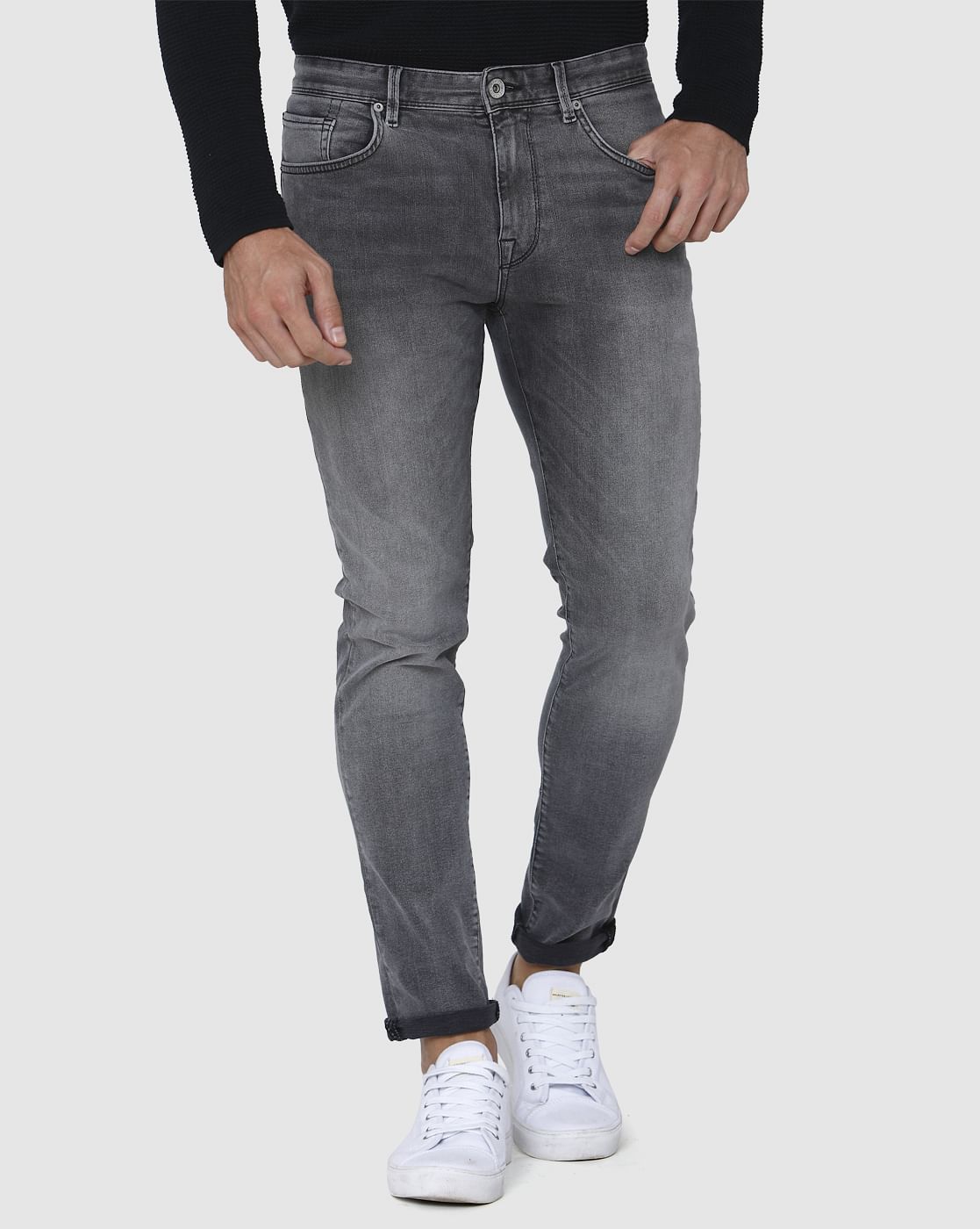 Grey Regular Fit Jeans