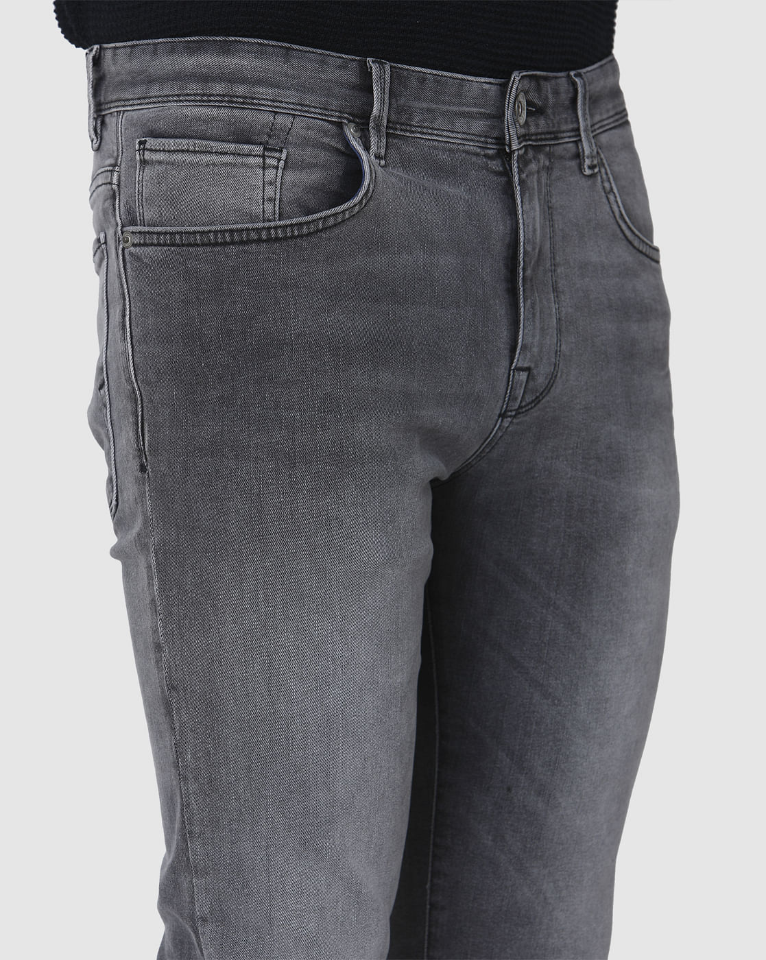 Grey Regular Fit Jeans