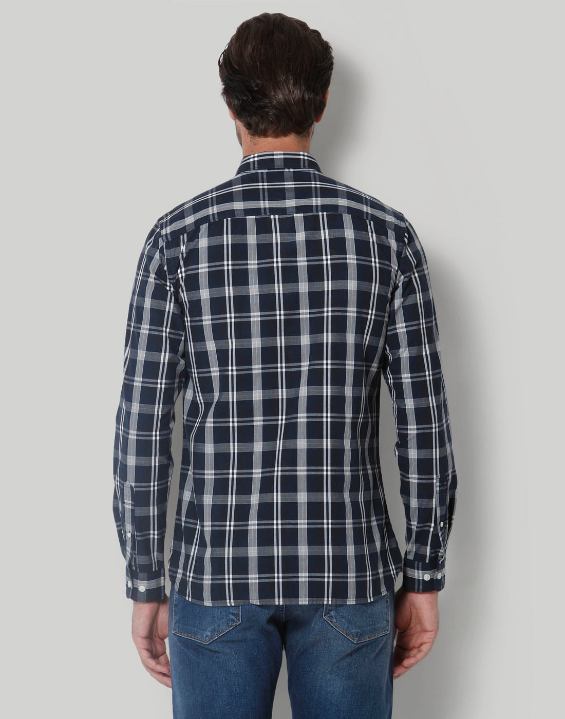 Blue Check Full Sleeves Shirt
