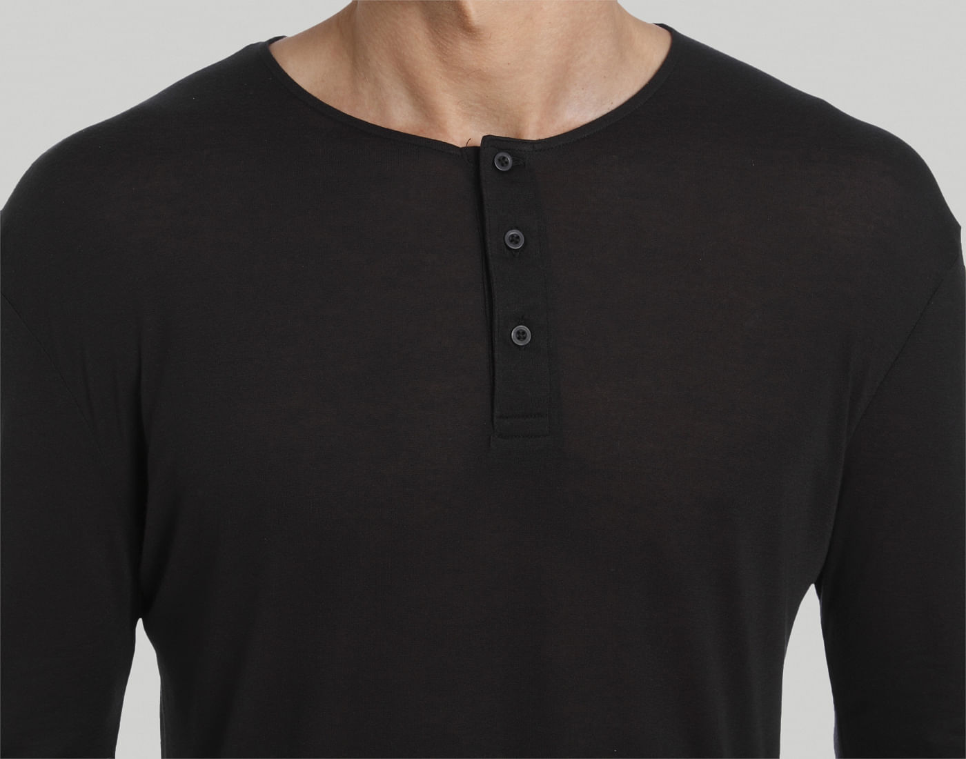 Black Henley T-Shirt