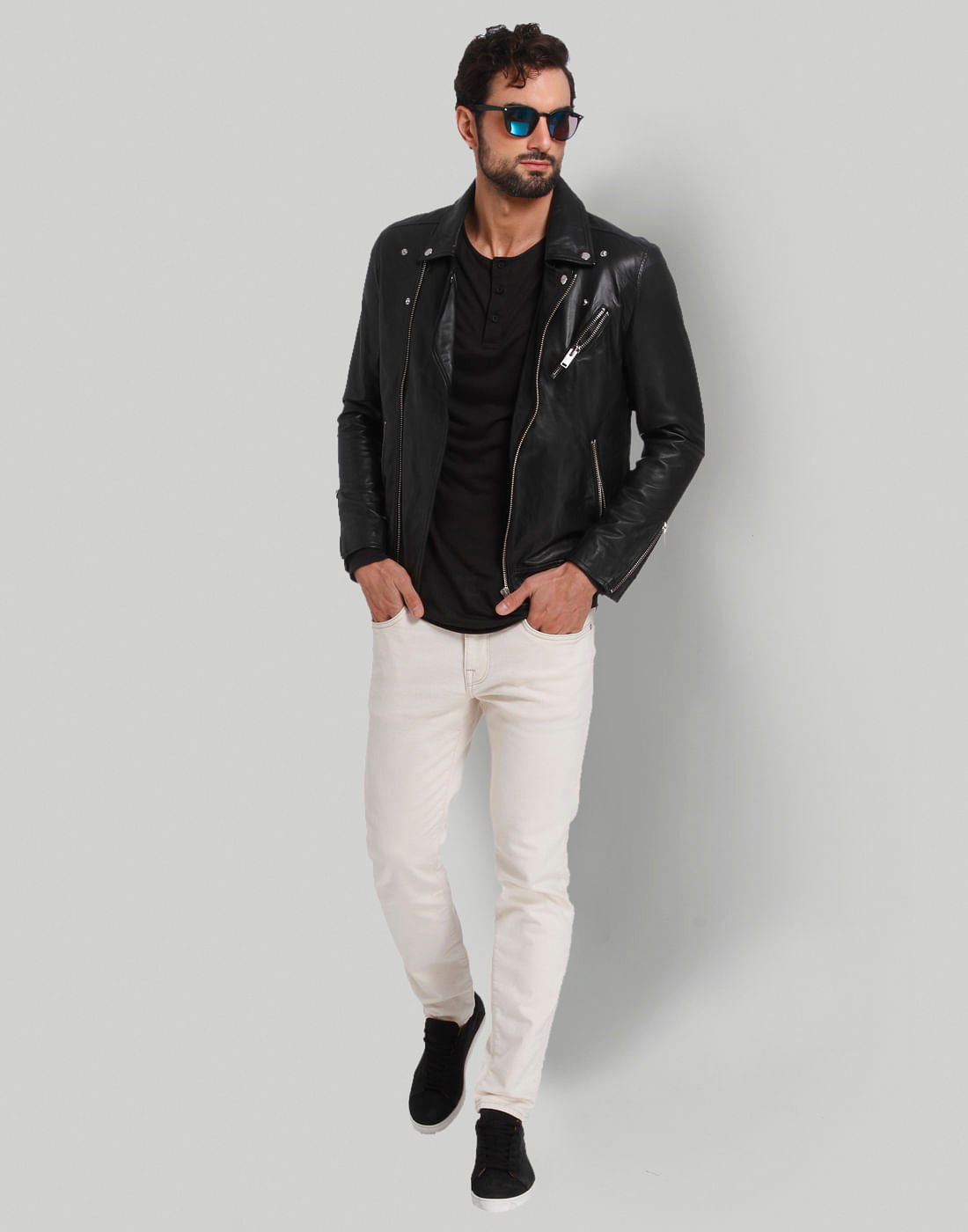 Black Henley T-Shirt