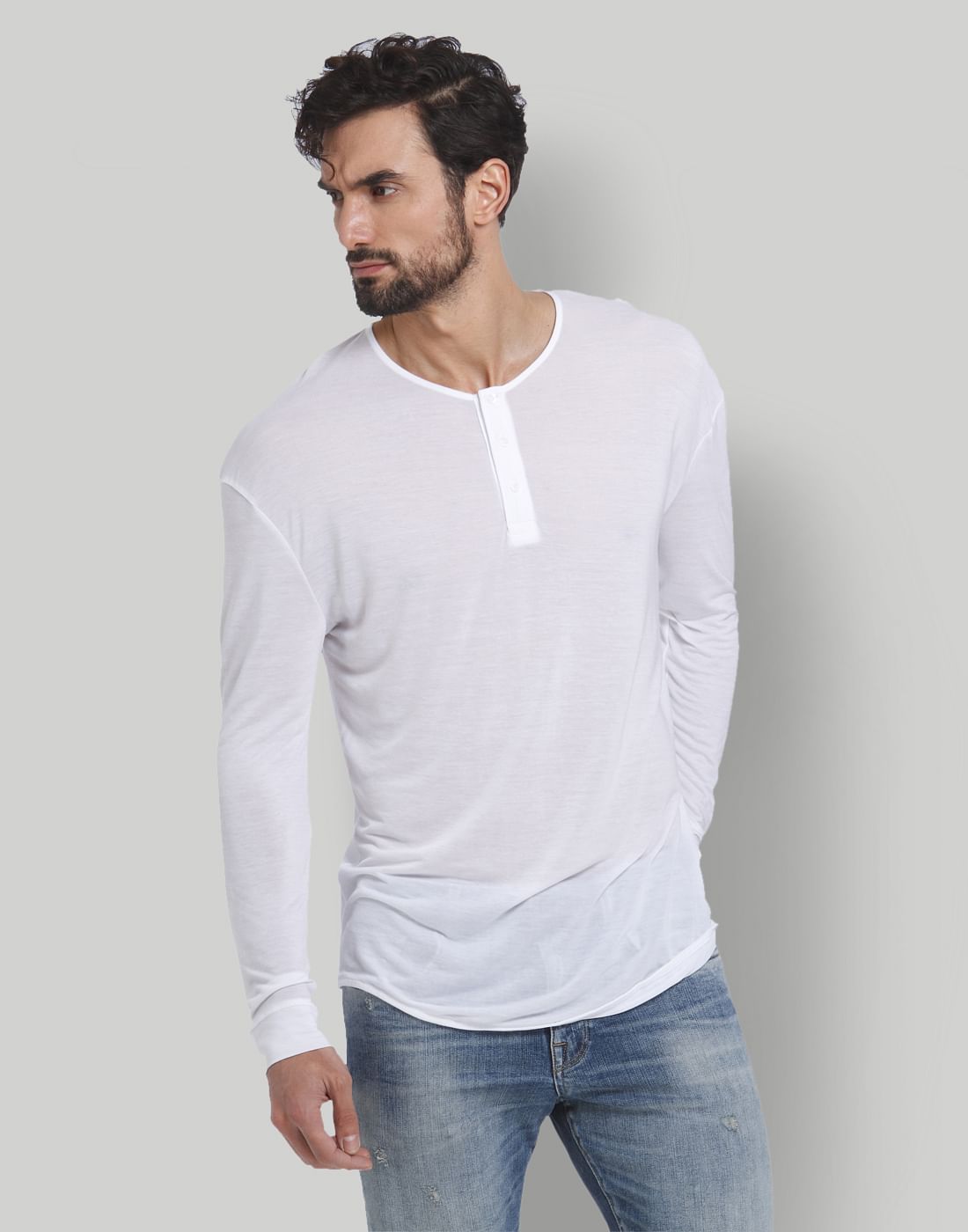 White Henley T-Shirt