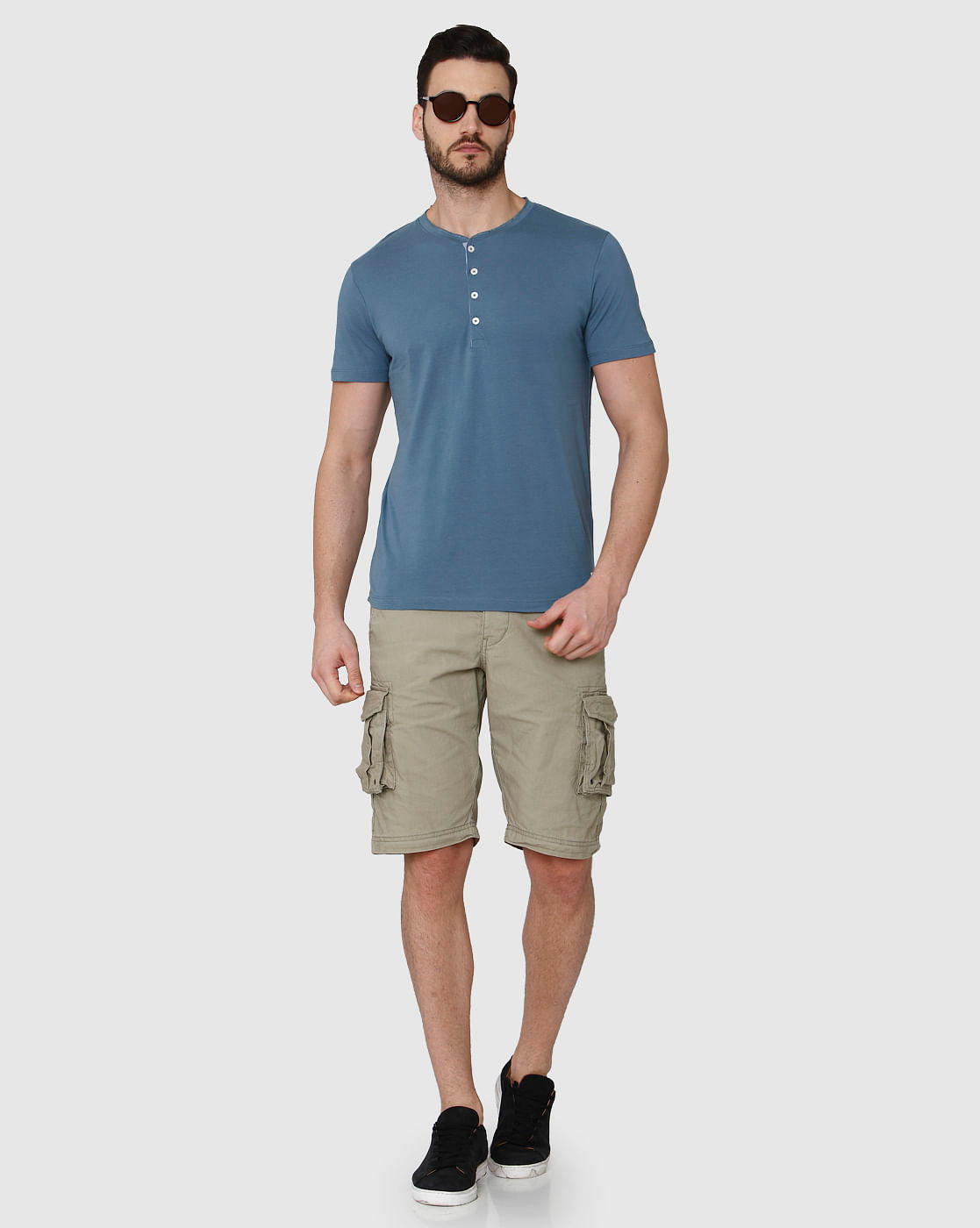 Blue Henley T-Shirt