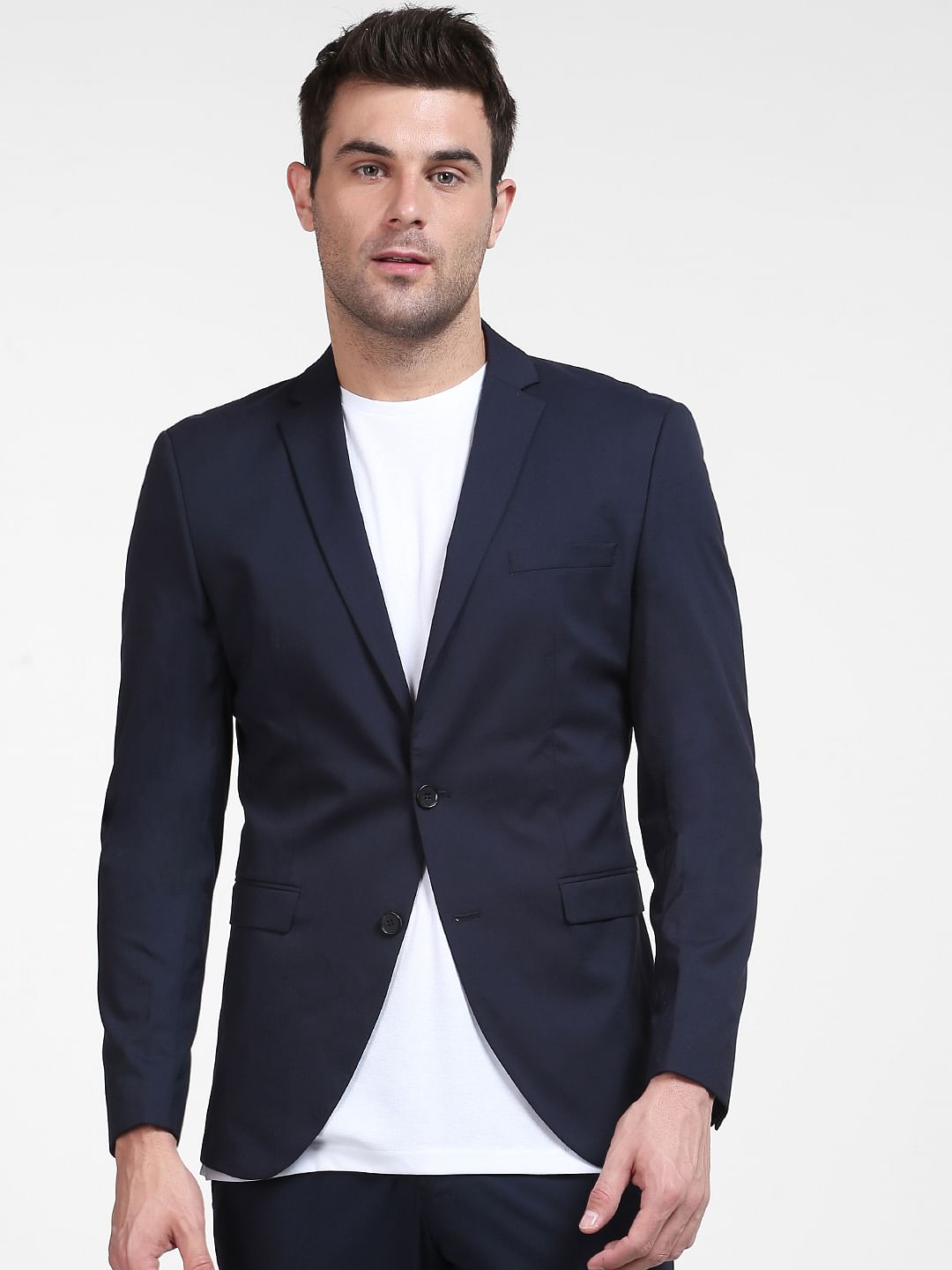 Blue Slim Fit Suit Blazer