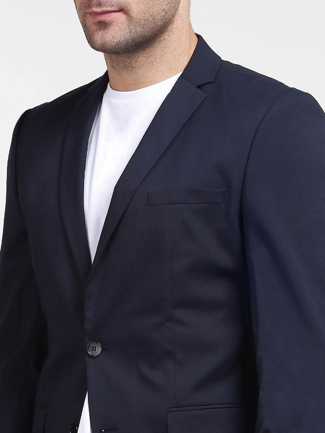 Blue Slim Fit Suit Blazer