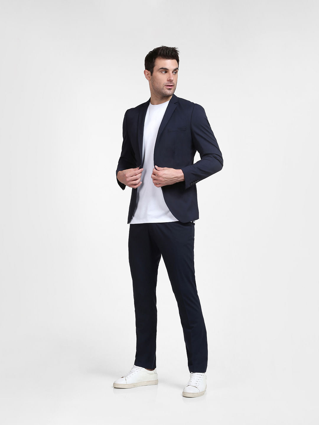 Blue Slim Fit Suit Blazer