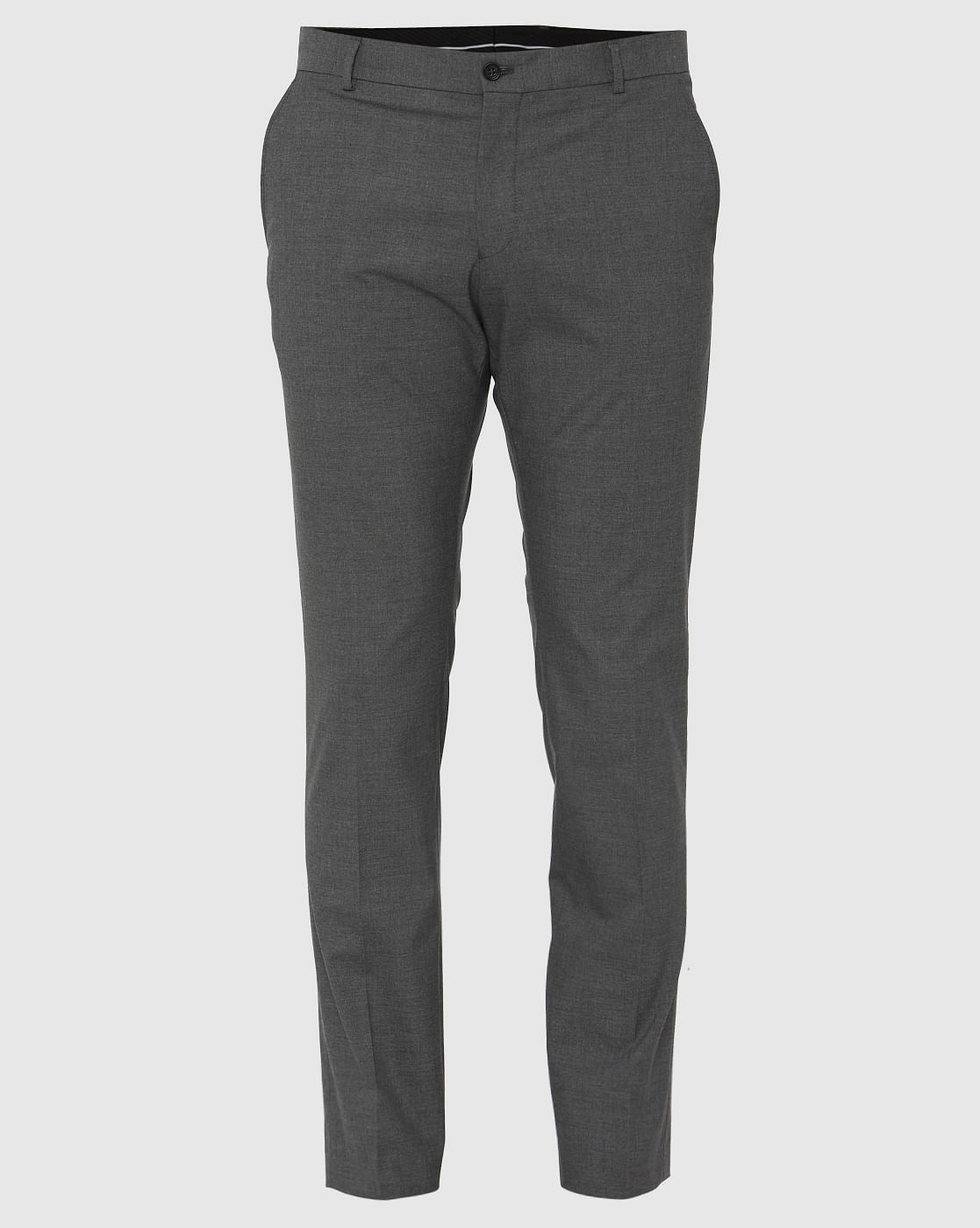 Grey Slim Fit Formal Trousers