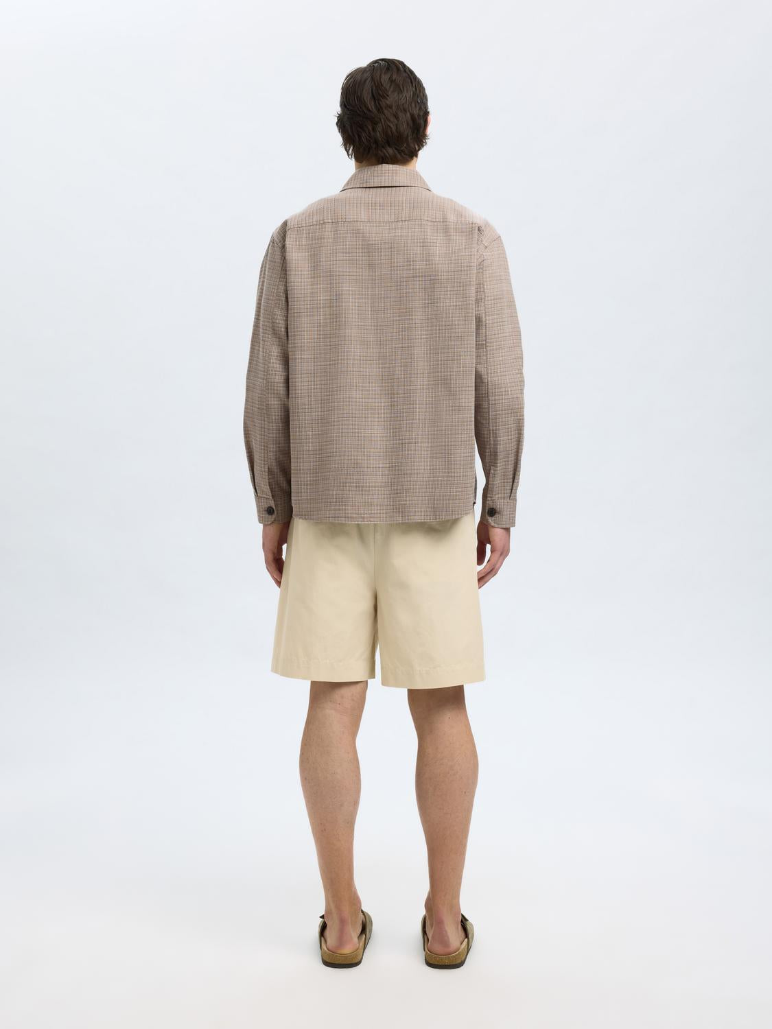 Beige Relaxed Fit Overshirt