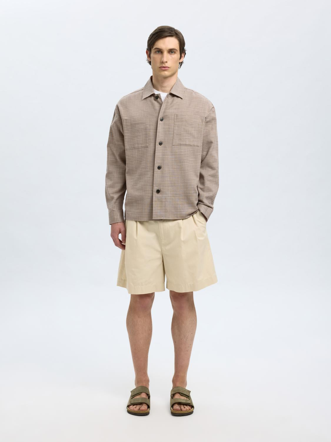 Beige Relaxed Fit Overshirt