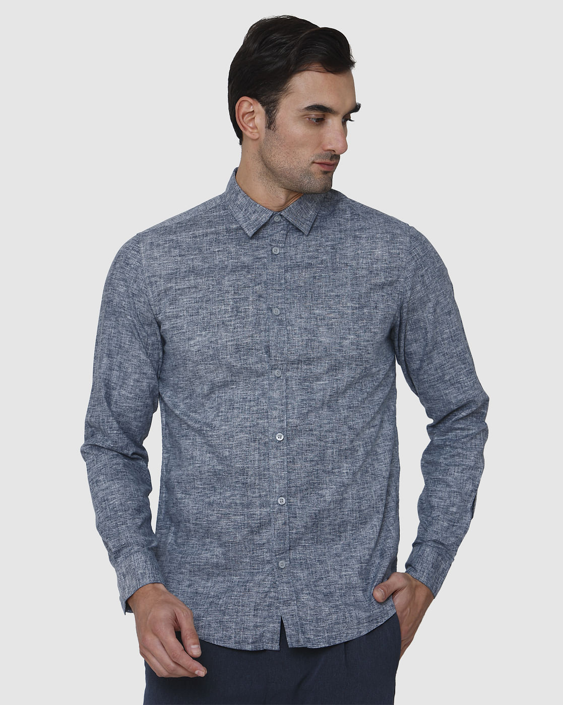 Blue Full Sleeves Shirt