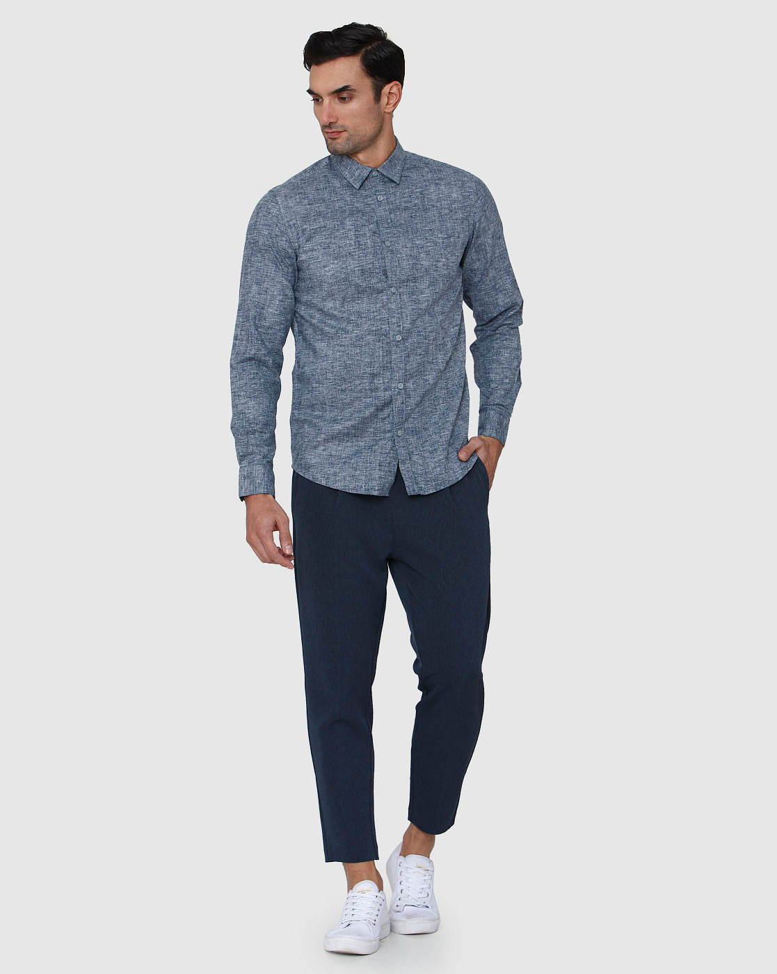 Blue Full Sleeves Shirt