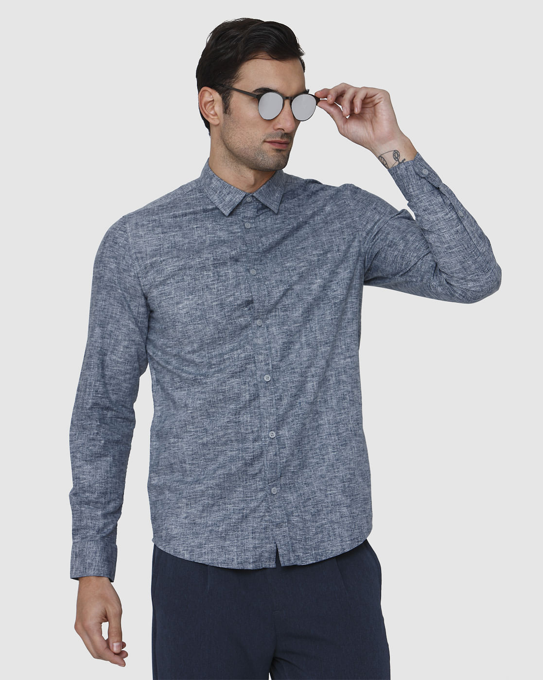 Blue Full Sleeves Shirt