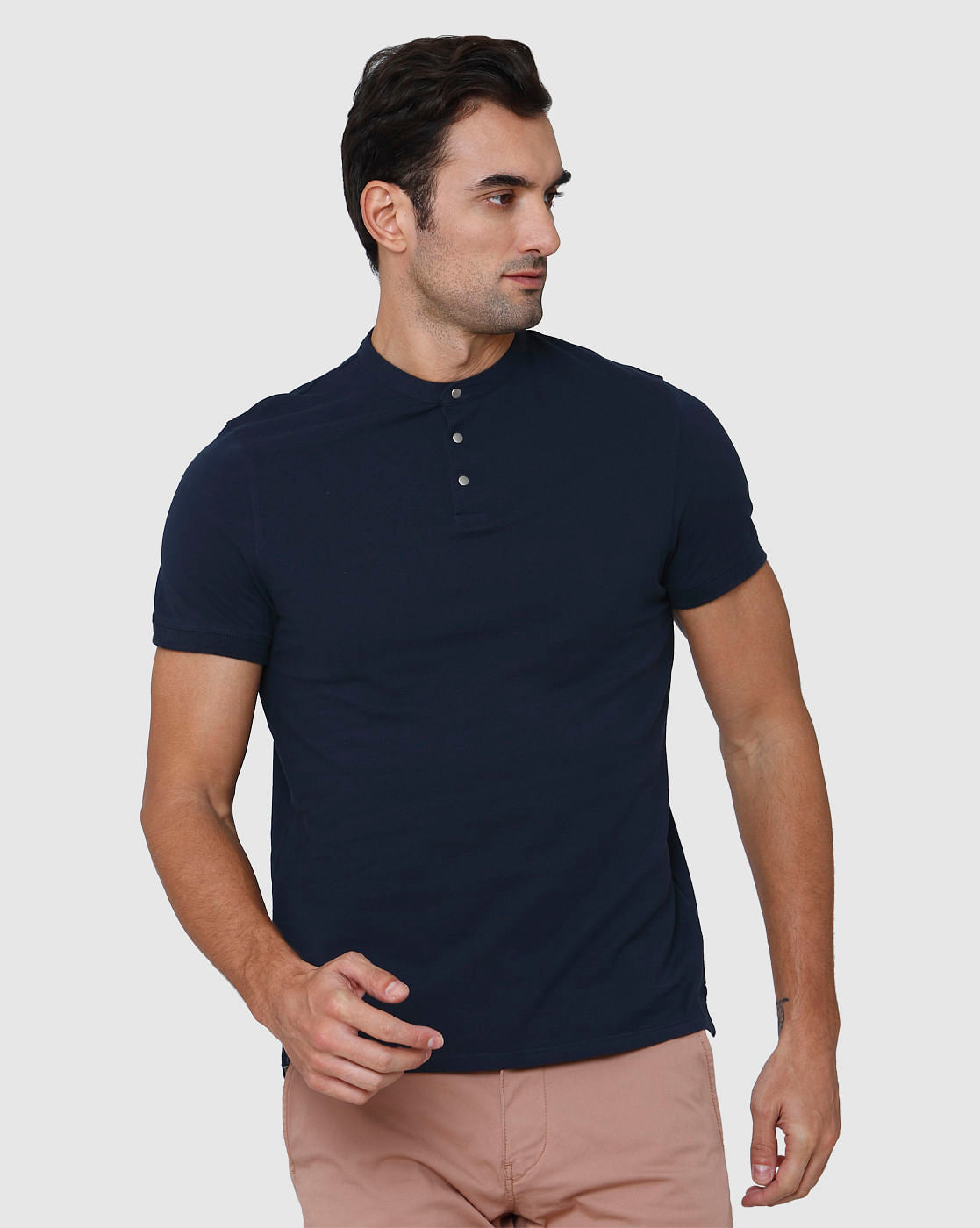 Blue Henley T-Shirt