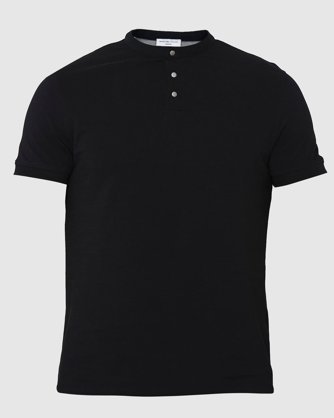 Black Henley T-Shirt