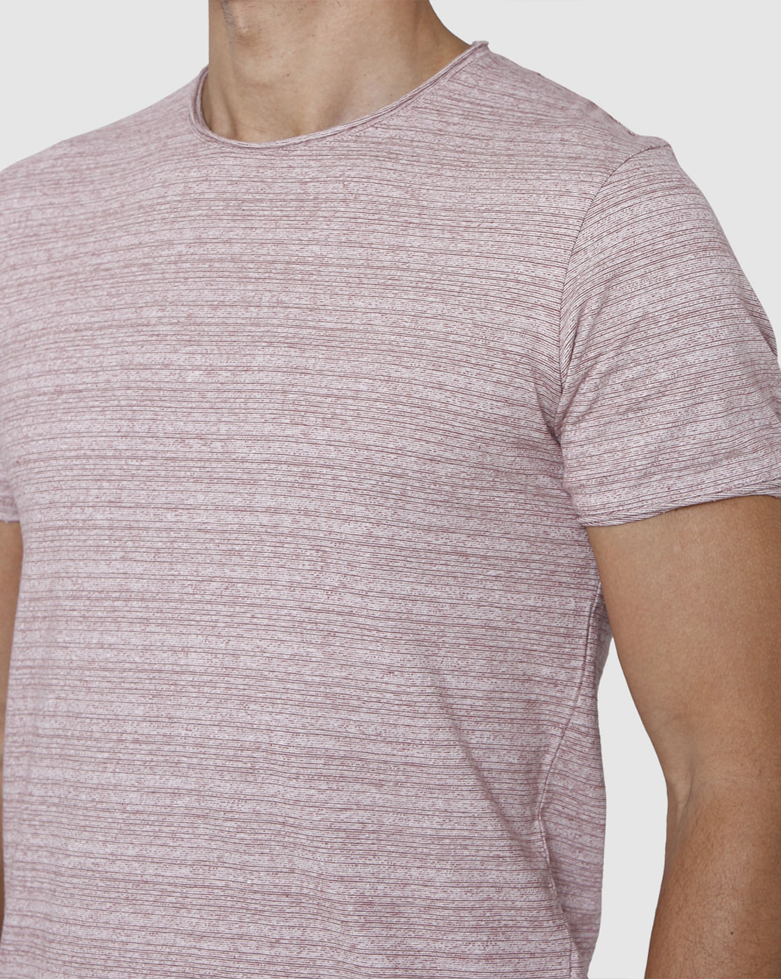 Red Striped Crew Neck T-Shirt
