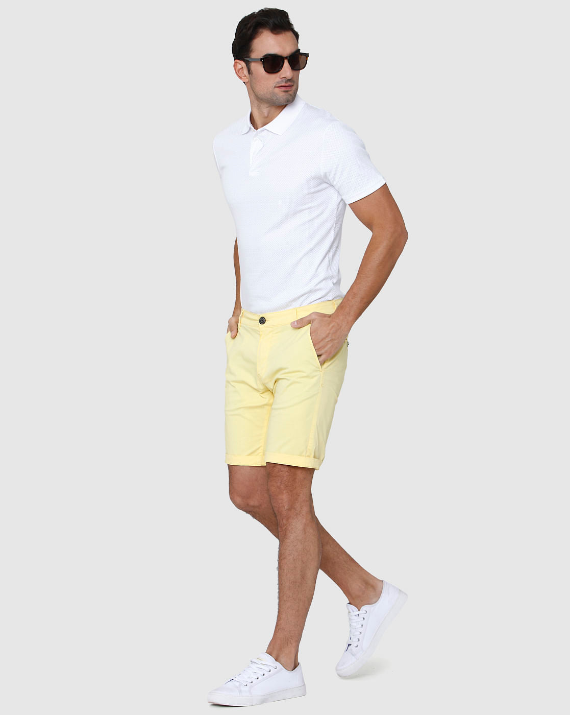 Yellow Chino Shorts