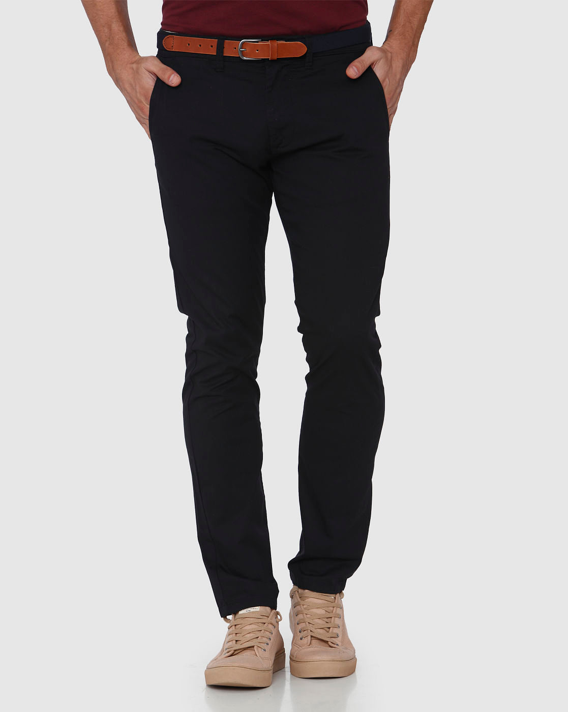 Black Slim Fit Chinos