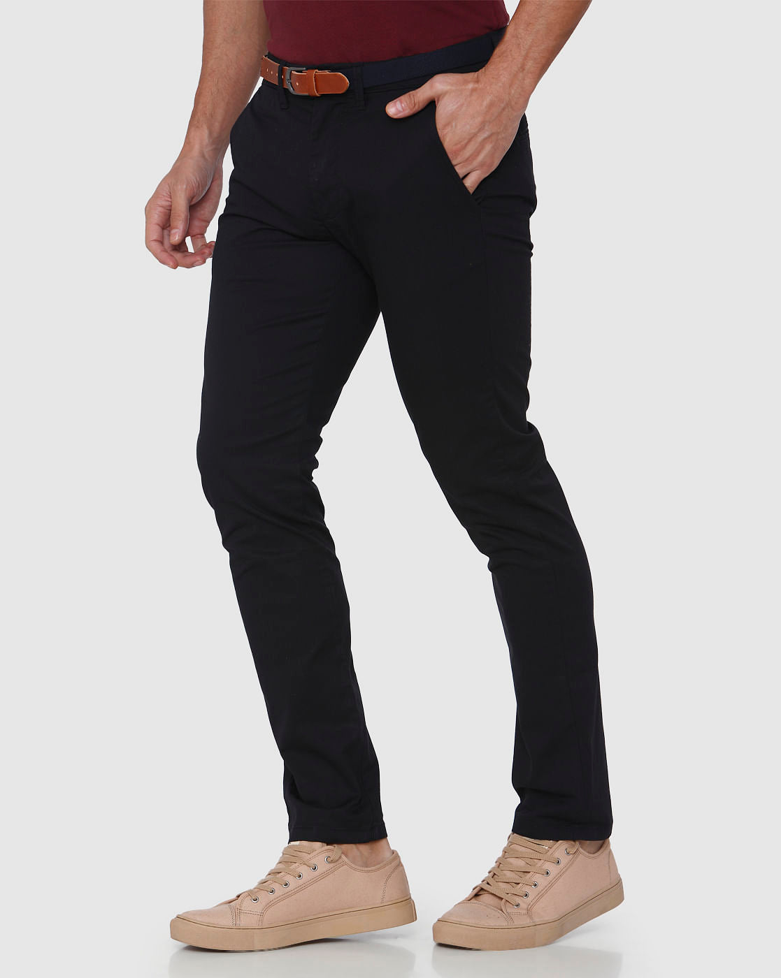 Black Slim Fit Chinos
