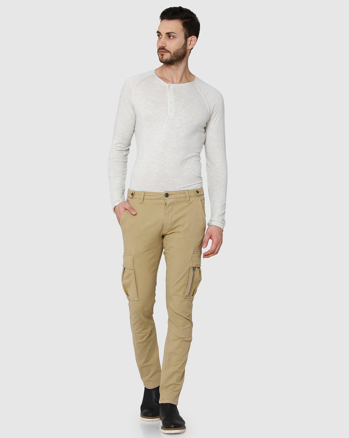 Beige Cargo Pants