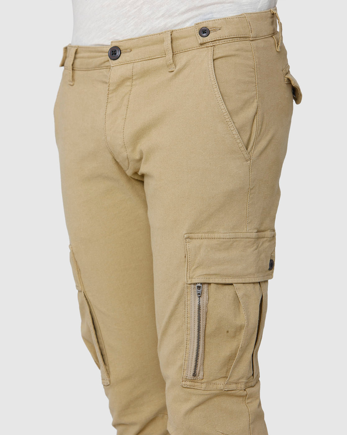 Beige Cargo Pants