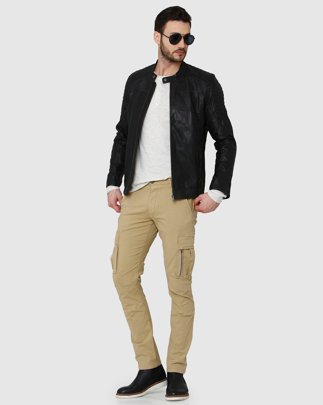 Beige Cargo Pants