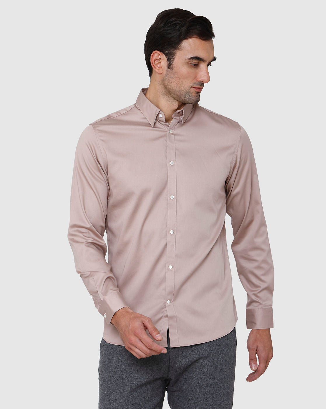 Beige Full Sleeves Shirt