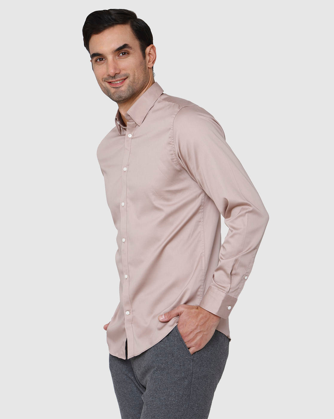 Beige Full Sleeves Shirt