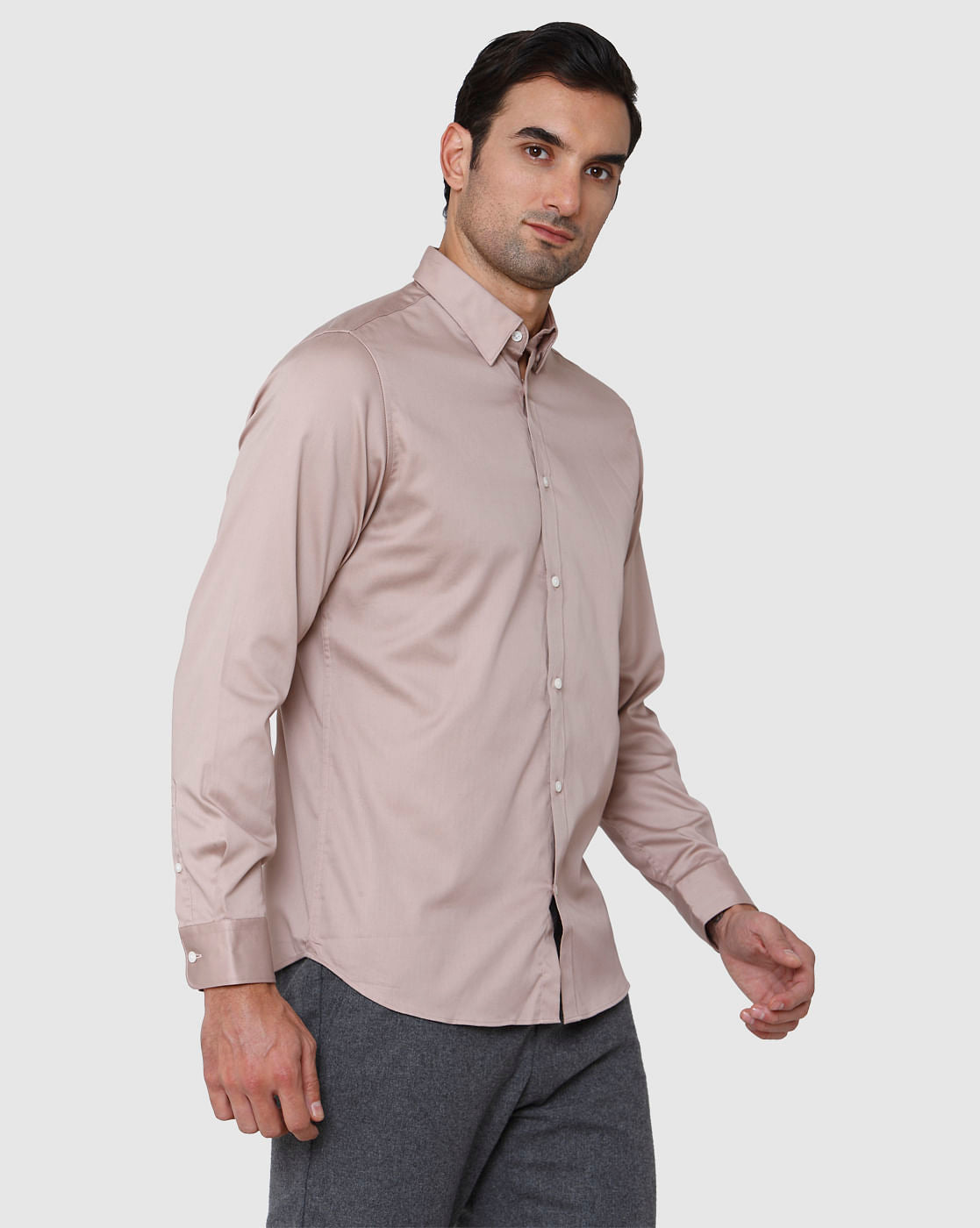 Beige Full Sleeves Shirt